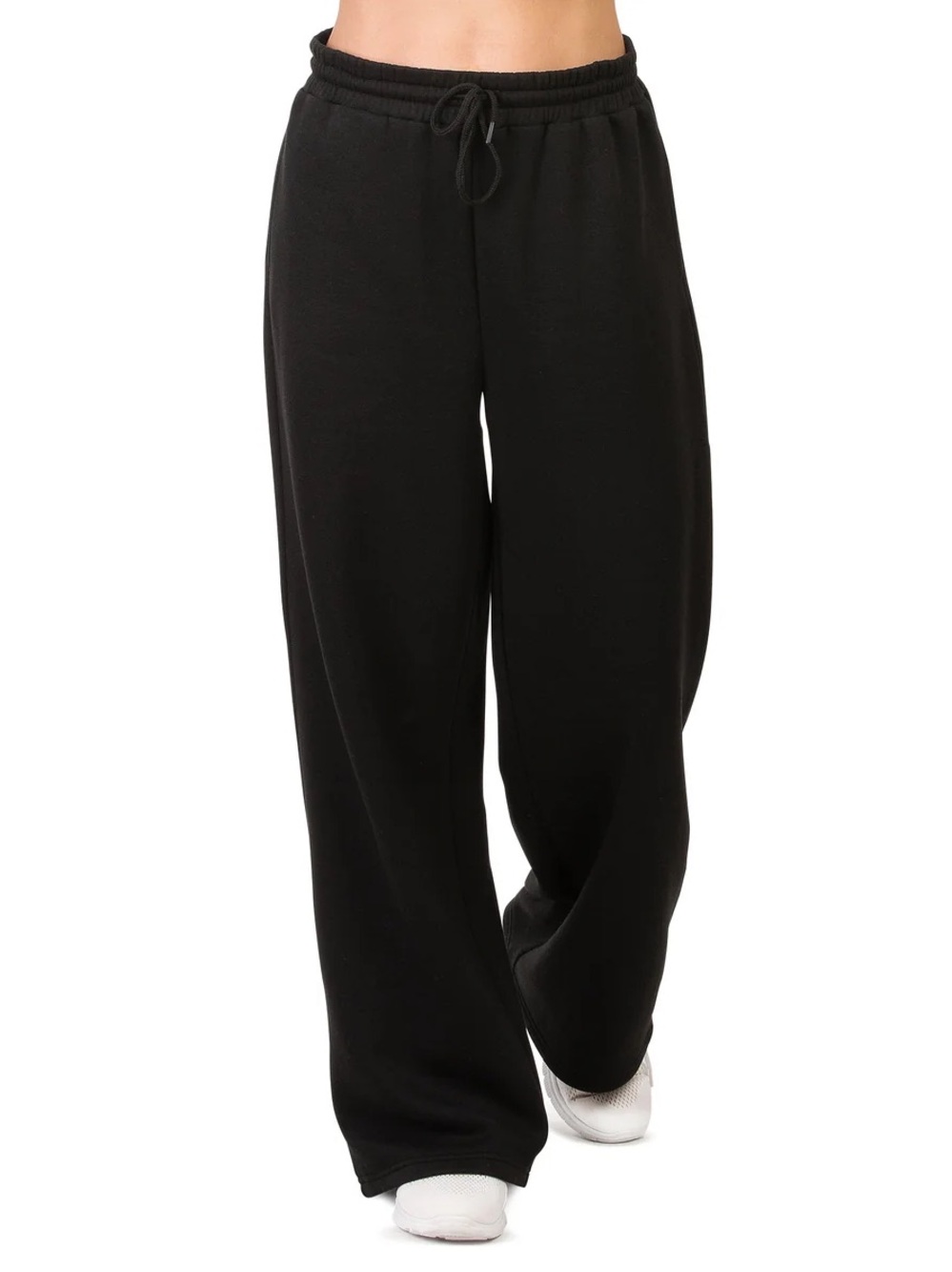 LADIES FLEECE WIDE-LEG SWEATPANTS Size Small